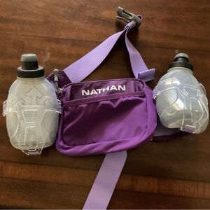Nathan Purple Hydration Belt with Bottles